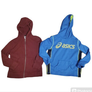 Asics/Old Navy Boy's Hooded Sweatshirts 2 PC Bundle S 6-7